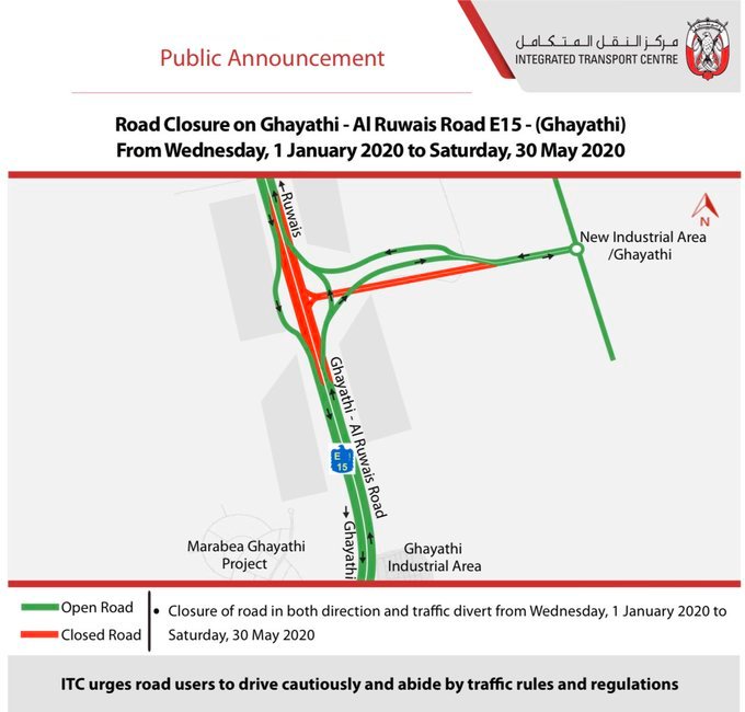 Abu Dhabi road closed for five months starting from January 1.jpg