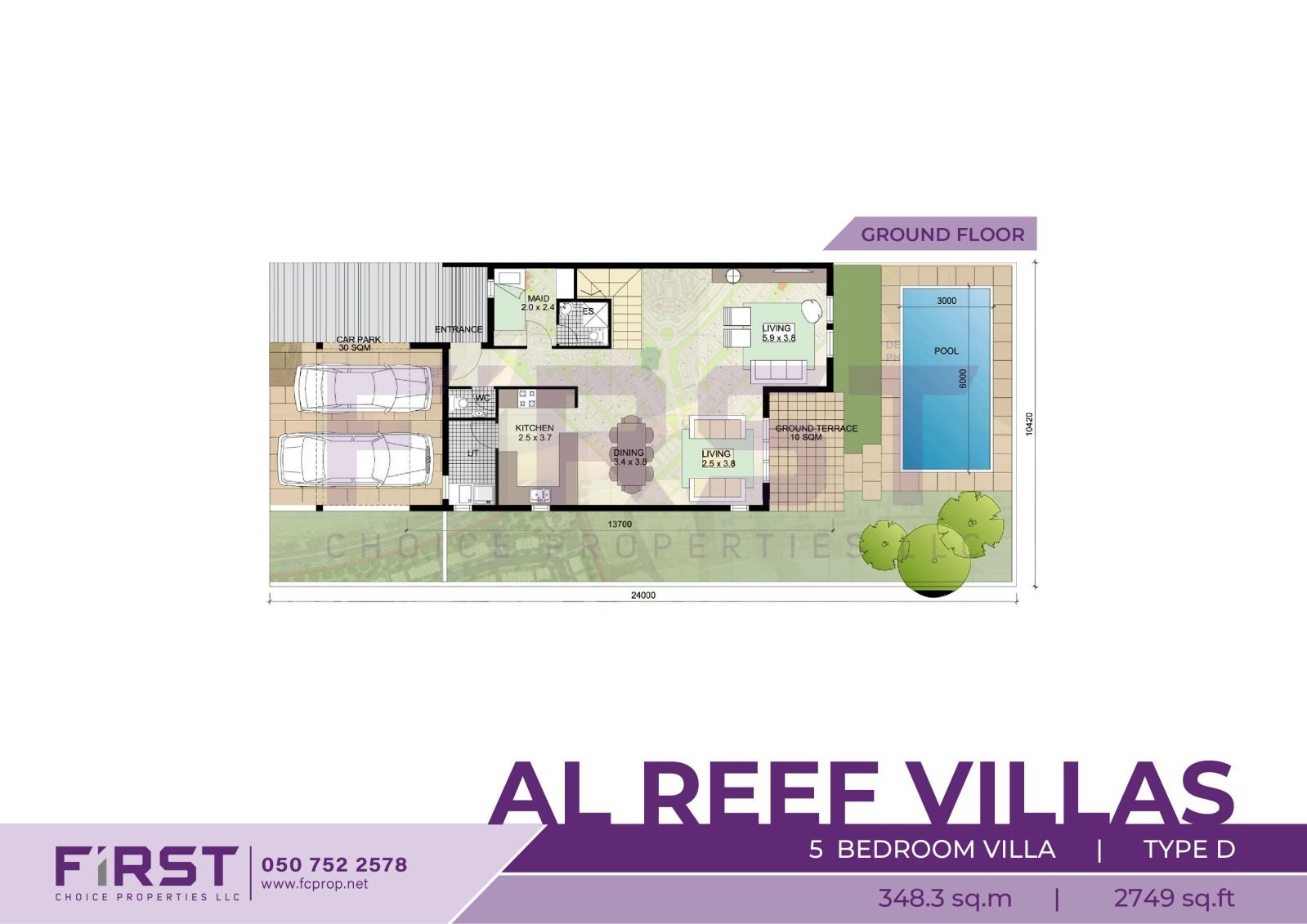 Floor Plan of 5 Bedroom Villa Type D in Al Reef Villas Al Reef Abu Dhabi Abu Dhabi UAE 348.3 sq.m 3749 sq.ft 2.jpg
