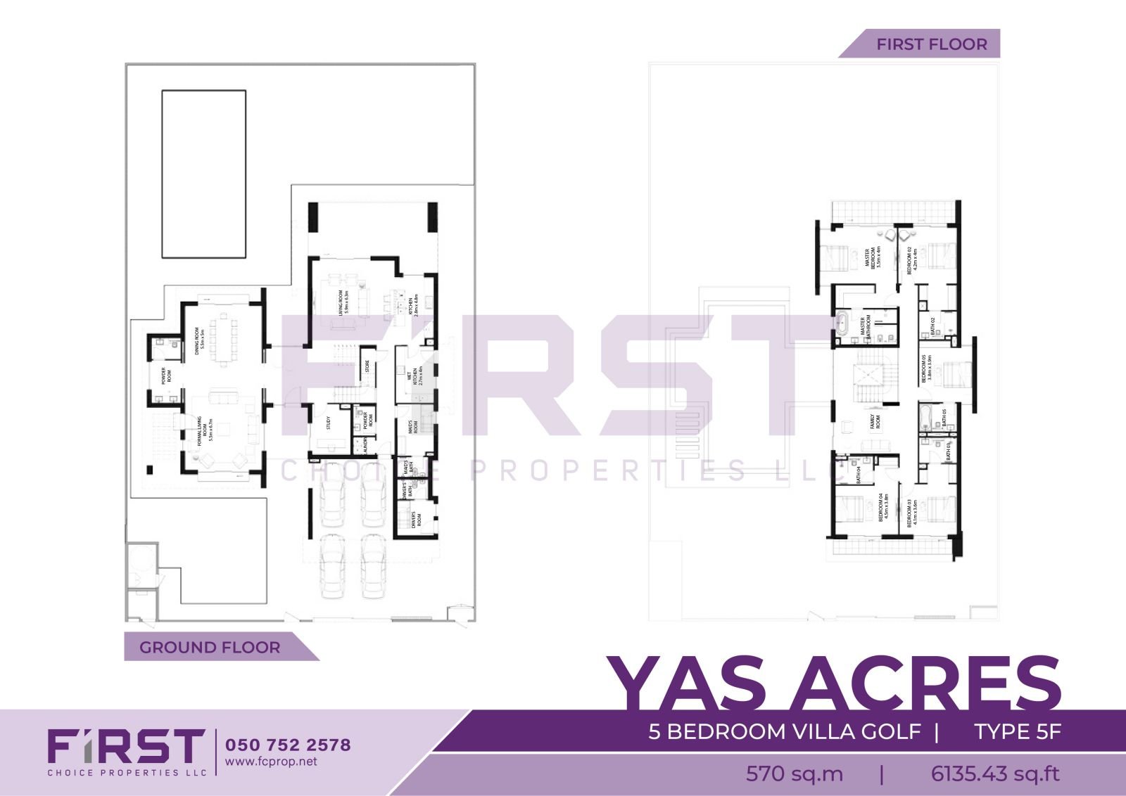 Floor Plan of 5 Bedroom Villa Golf Type 5F in Yas Acres Yas Island Abu Dhabi UAE 570 sq.m 6135.43 sq.ft.jpg